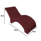 Recamier Divã Espreguiçadeira Sala Cliníca Vitória Suede Bordô