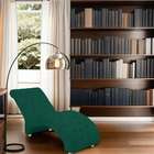 Recamier Divã Espreguiçadeira Sala Cliníca Vitória Suede Verde