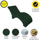 Recamier Divã Espreguiçadeira Sala Cliníca Vitória Suede Verde