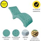 Recamier Divã Espreguiçadeira Sala E Cliníca Bárbara Suede Az