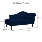 Recamier Divã Larissa Capitonê Lado Esquerdo Corino Cores - D