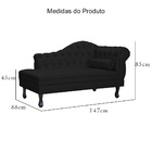 Recamier Divã Larissa Capitonê Lado Esquerdo Corino Cores - D