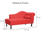 Recamier Divã Larissa Capitonê Lado Esquerdo Corino Cores - D