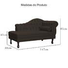 Recamier Divã Larissa Capitonê Lado Esquerdo Corino Cores - D