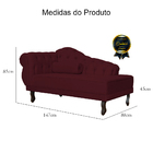 Recamier Divã Larissa Suede - Lado Direito - Ds Estofados - B