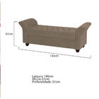 Recamier Divã Morabe P04 140 Cm Suede - Doce Sonho Móveis - M