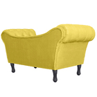 Recamier Divã Namoradeira Dubai Capitonê Suede Amarelo - Ds E