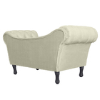 Recamier Divã Namoradeira Dubai Capitonê Suede Bege - Ds Esto