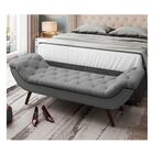 Recamier Divã Odessa P04 140 Cm Suede - Amarena Móveis - Cinz