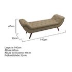 Recamier Divã Odessa P04 140 Cm Suede - Doce Sonho Móveis - B