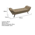 Recamier Divã Odessa P04 195 Cm Suede - Doce Sonho Móveis - B