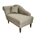 Recamier Divã Olivia 1 30cm Linho Bege - Dominic Decor