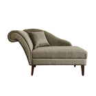 Recamier Divã Olivia 1 30cm Linho Bege - Dominic Decor