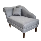 Recamier Divã Olivia 1 30cm Linho Cinza - Dominic Decor