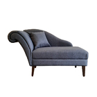 Recamier Divã Olivia 1 30cm Linho Grafite - Dominic Decor