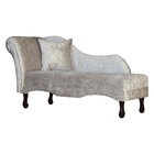 Recamier Divã Olívia Bucle Prata Lado Direito - Ds Estofados