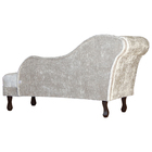 Recamier Divã Olívia Bucle Prata Lado Direito - Ds Estofados