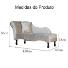 Recamier Divã Olívia Bucle Prata Lado Direito - Ds Estofados