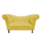 Recamier Divã Rio 1 50m Suede Amarelo - Dominic Decor