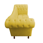 Recamier Divã Rio 1 50m Suede Amarelo - Dominic Decor