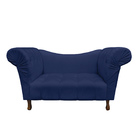 Recamier Divã Rio 1 50m Suede Azul Marinho - Dominic Decor