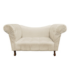 Recamier Divã Rio 1 50m Suede Bege - Dominic Decor