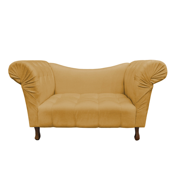 Recamier Divã Rio 1 50m Suede Mostarda - Dominic Decor