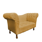 Recamier Divã Rio 1 50m Suede Mostarda - Dominic Decor