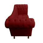 Recamier Divã Rio 1 50m Suede Vinho - Dominic Decor