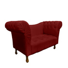 Recamier Divã Rio 1 50m Suede Vinho - Dominic Decor