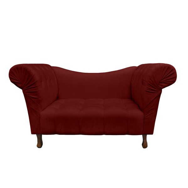 Recamier Divã Rio 1 50m Suede Vinho - Dominic Decor