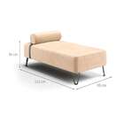 Recamier Erikson Velosuede Bege 142 Cm