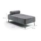 Recamier Erikson Velosuede Grafite 142 Cm