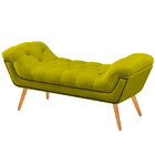 Recamier Estofada Casal Ayla Veludo Amarelo