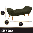 Recamier Estofada Casal Ayla Veludo Chocolate