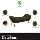 Recamier Estofada Casal Ayla Veludo Chocolate