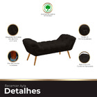 Recamier Estofada Casal Ayla Veludo Marrom