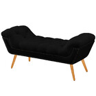 Recamier Estofada Casal Ayla Veludo Preto