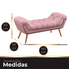 Recamier Estofada Casal Ayla Veludo Rosa Bebe