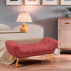 Recamier Estofada Casal Ayla Veludo Rose