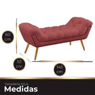 Recamier Estofada Casal Ayla Veludo Rose