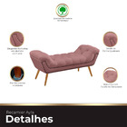 Recamier Estofada Casal Ayla Veludo Rose
