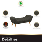 Recamier Estofada Casal Ayla Veludo Tabaco