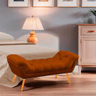 Recamier Estofada Casal Ayla Veludo Terracota