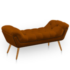 Recamier Estofada Casal Ayla Veludo Terracota