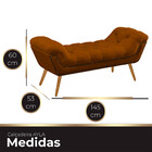 Recamier Estofada Casal Ayla Veludo Terracota