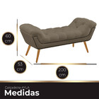 Recamier Estofada Casal King Size Ayla Veludo Capuccino