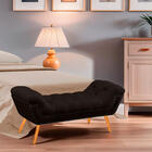 Recamier Estofada Casal King Size Ayla Veludo Marrom