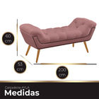 Recamier Estofada Casal King Size Ayla Veludo Rose