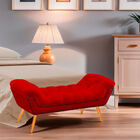 Recamier Estofada Casal King Size Ayla Veludo Vermelho